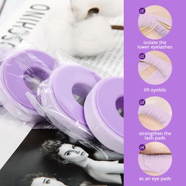 Lunamoon 4 Rolls of Eyelash Tape, Eyelash Extension Tape with Dust Protection Plate, Eyelash Tape Insulation, Micropore Lash Tape, Eyelash Tape for Eyelash Extension (Tape Purple x 4)
