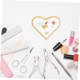 HONMEET Heart Shape Nail Art Mixing Palette Elegant Display Board for Nail Designs for Professionals Enthusiasts for Mixing Showcasing