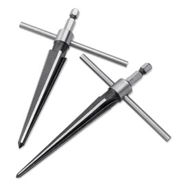 Bestgle Taper Reamer Set Handheld T Shape Handle Tapered Reamer Kit 6 Fluted Chamfer Reaming Guitar Woodworker Luthier Tool 3-13mm & 5-16mm Bridge Pin Hole Hand Held Tapered Reamers