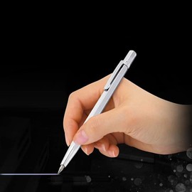 AIMALL 2x Tungsten Carbide Scribe Tool, Steel Scribing Pen with Marker Tip for Glass, Ceramics, Metal, Professional Scriber for Hardened Steel and Stainless Steel