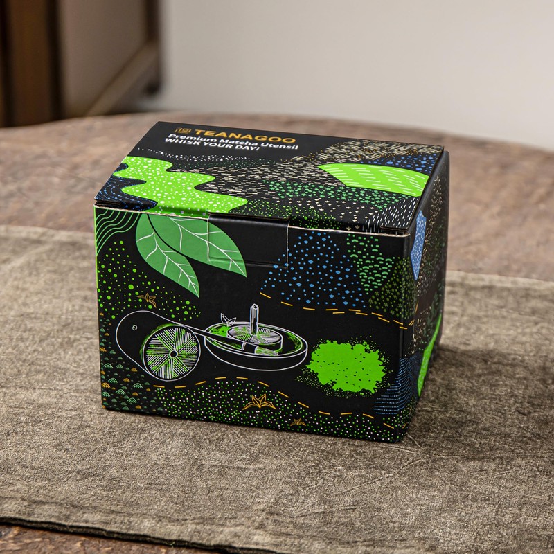 TEANAGOO Small Ceramic Matcha Container | 2.8 oz Portable Storage