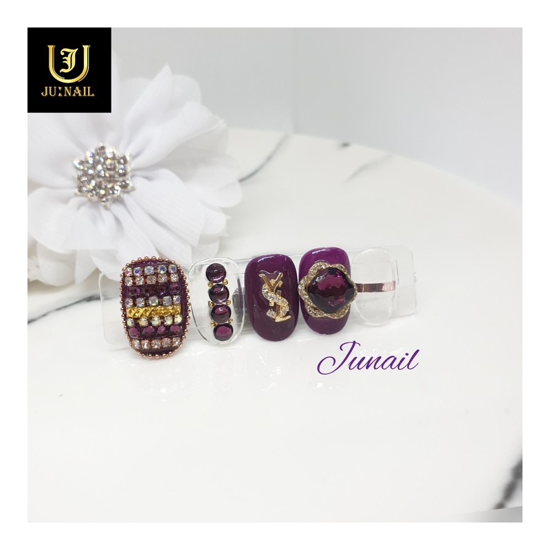 Confession handmade nail tips - Short Round Square / 고백