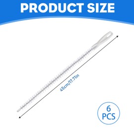 ChAusa Pack of 6 Brush for Sewers, Flexible Drain Cleaning Brush, 45 cm Pipe Cleaning Brush, Sink Drain Overflow Cleaning Brush, for Kitchens, Bathrooms, Removing Long Hair