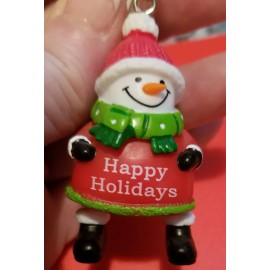 Unbranded Happy Holidays Snowman Christmas Ornaments
