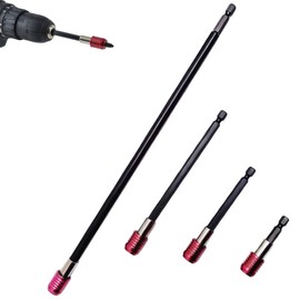 LONGHAO 4 x Bit Extension 60/100/150/300 mm Bit Holder 1/4 Hex Shank Universal Bit Holder Drill Extension Screwdriver Bits Quick Change Bit Holder for Screwdrivers (#1)