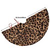 Leopard Animal Pattern Tree Skirt Double Layers Thick Xmas Tree
