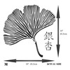Gingko Leaf Stencil, 10 x10 inch (M) - Leaves Asian