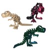 3D Printed Red Black T-Rex Dinosaur Articulated Flexi Fidget Toy,