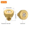 sourcing map Brass Misting Nozzle, 10/24 UNC 0.8mm Orifice Dia