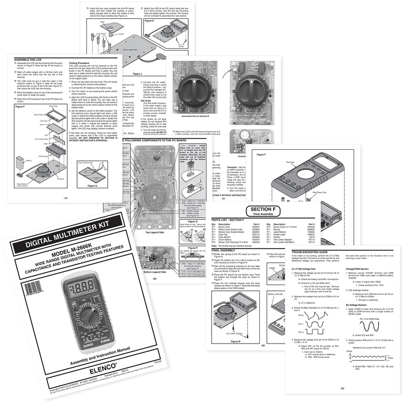 Elenco - Deluxe Full Function Digital Multimeter Kit [ M-2666K