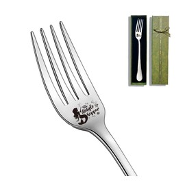 Remifala Dingle Hopper - Tenedor divertido de acero inoxidable, tenedor para tostadas de postre, regalos para niños, amigos, hermanas, amantes de la sirena, tenedor de regalos, el mejor regalo de cumpleaños, San Valentín, Navidad, inauguración de la casa