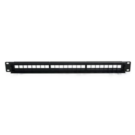 ENS 24 Port Blank Keystone Patch Panel, Wallmount or Rackmount Cat6 Network Patch Panel, 1U 19 inch RJ45 Patch Panel, Cat3/Cat4/Cat5/Cat5e/Cat6 Compatible for Gigabit Network Switch, Fast Ethernet