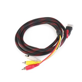 Gatuida 1.5m Cable for HDTV Plated Connectors Supports Audio Video Component Converter for Home Theater Systems