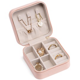 VLANDO Travel Jewelry Case, Compact Design, Necklace Hook, Anti-Tangle