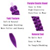 Purple Braiding Hair Ponytail Extensions with Elastic Tie 26Inch