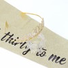 KIUEZIR 30th Birthday Tiara & Sash Set - Gold Alloy