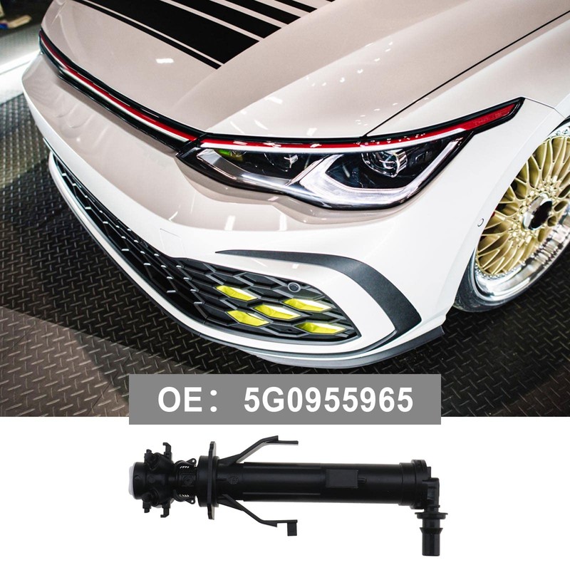 VGOL Left Headlight Washer Water Nozzle Replacement 5G0955965 Compatible with