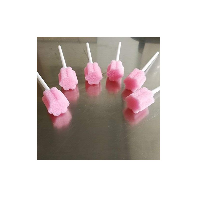 Munkcare Disposable Oral Swabstick Oral Care Foam Swabs, Individually Wrapped,