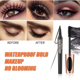 4D Silk Fiber Mascara Waterproof, Luxuriously Longer, Thicker, Voluminous Eyelashes, Long-Lasting