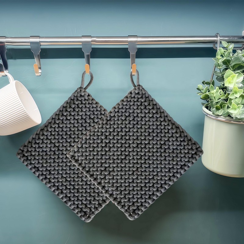 Eiyye Thick Crocheted Pot Holders, Handmade Hot Pads Crocheted Trivets