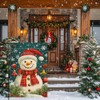 Winter Snowman Snowflake Garden Flag 12x18 Inch Double Sided Christmas