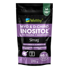 Myo Y Chiro Inositol Con Inulina Y Magnesio 270gr Wellthy Sabor Sin sabor