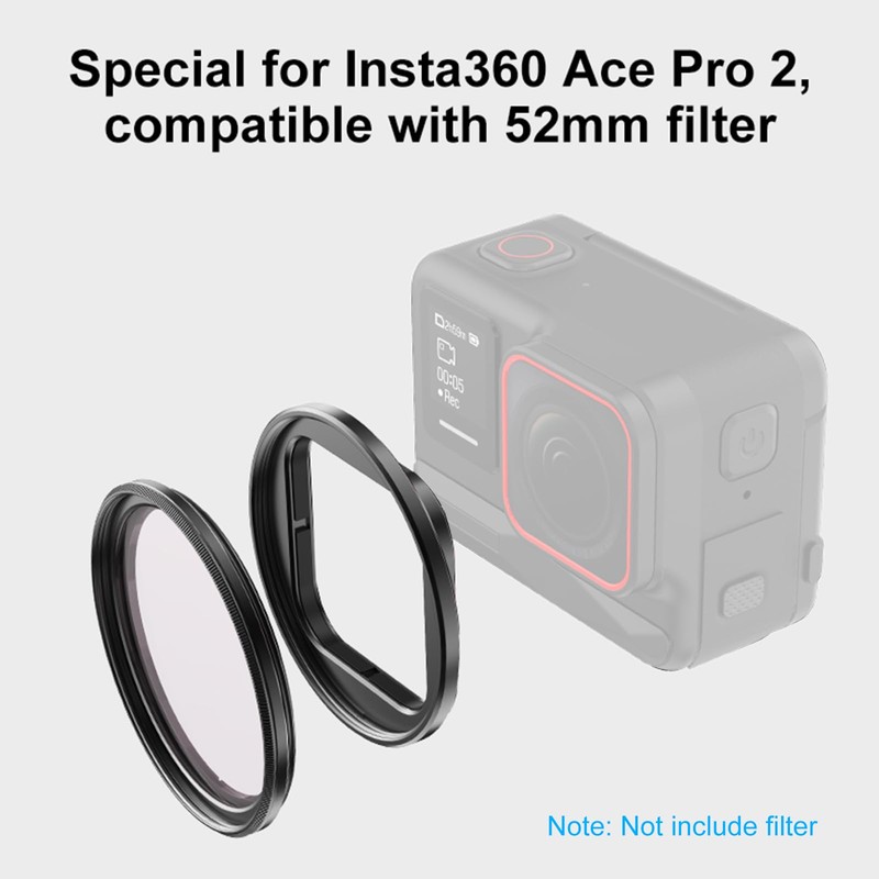 PULUZ Schützender Objektivrahmen Filterrahmen für Insta360 Ace Pro 2, Metall