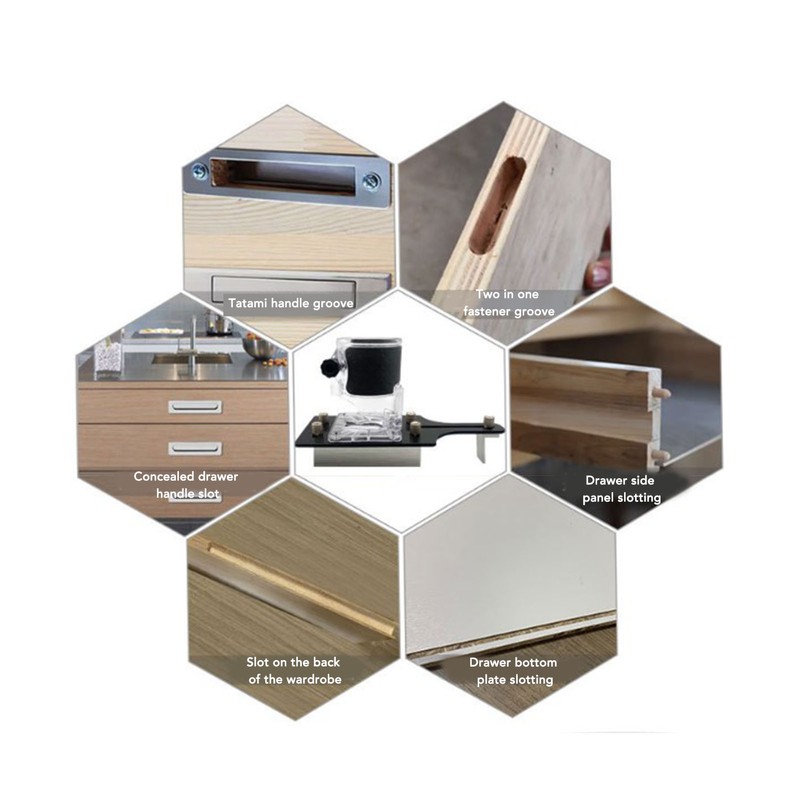 Wood Router Base Accurate Positioning 2 in 1 Compact Router