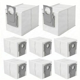 USBOO 8 Pack Dust Bags for Roborock Q Revo, QV 35A, 3.5L Large Capacity