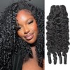 Extensiones de cabello humano rizado birmano de 30 cm, 12