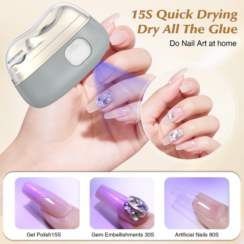 Electronic Nail Clipper 4-in-1 Trimmer with File, Polisher, UV Light