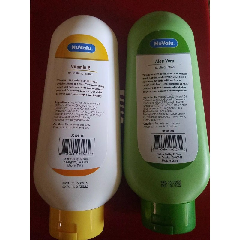 NUVALU TWO PACK NOVALU NOURISHING VITAMIN E AND COOLING ENRICHED