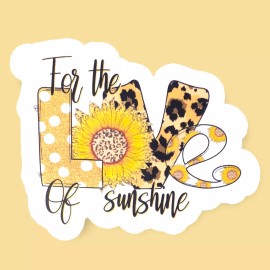 Handmade For The Love Of Sunshine 3" Vinyl Sticker