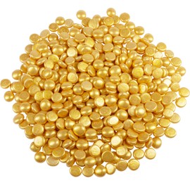 Galashield Gold Flat Glass Marbles for Vases Glass Gems Beads Pebbles Vase Filler (5 LBS, Approx. 450 PCS)