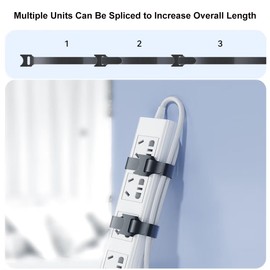 Jurqqer 50PCS Cable Ties Reusable, 6 x 1/2" Black Cord Organization Straps, Multi-Purpose Cable Tidy, Wire Organizer Adjustable Management for Organizing Home, Office and Data Centers