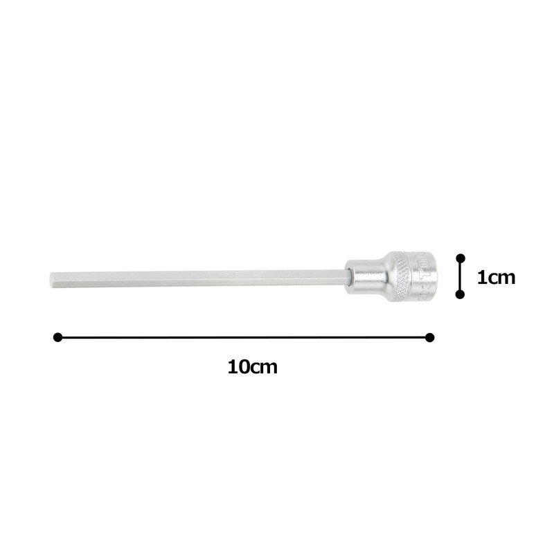 TONE Long Hexagon Socket 2H-04L Insertion Angle 0.25 inch (6.35