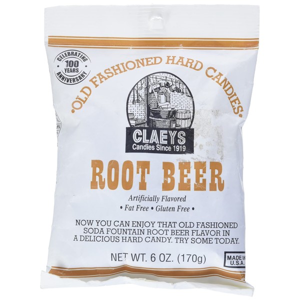 Claey's Root Beer Drops, 6-Ounce Packages (Pack of 12)