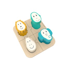 Matchstick Monkey, 2 in 1 Wooden Animal Puzzle & Matching Game, Baby and Toddler Toy, Encourages Early Development Through Play, Easy to Grip, 18 Months Old+