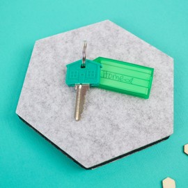 Lucky Line House Shaped Key Caps for KW1 & SC1 Key Ways, Blue, 5/PK (162305)