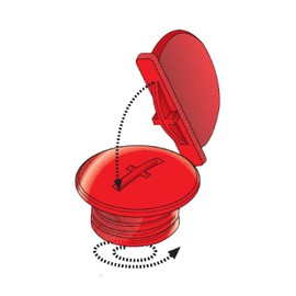 OKBABY 39270000 Plug and Key Kit for OKBABY Bathtubs (Onda, Onda evolution, Onda baby, Oplà, Laguna and Space) - Red