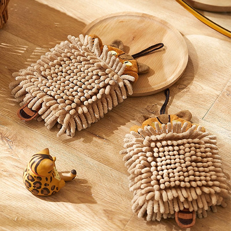 Soulnioi Kitchen Hand Towels, Cute Animal Dish Cloths Microfiber Cleaning
