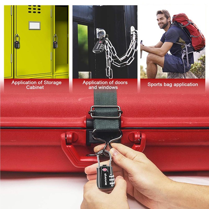 MAEZOE 4 Pack TSA Approved Luggage Locks, Combination Travel Cable
