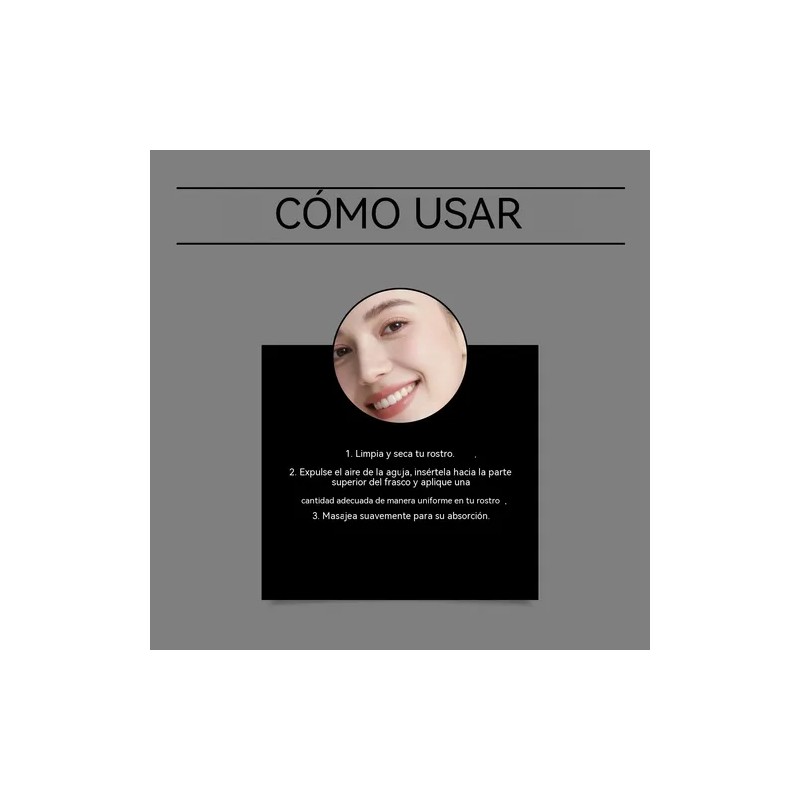 Sérum Facial Antiedad Coreano, Intenso En Péptidos De Coláge