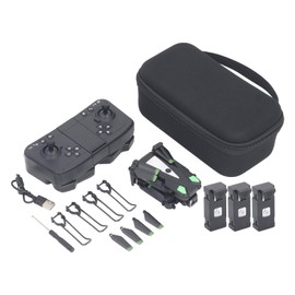 Mini Drone for Kids with HD Dual Camera Foldable RC Quadcopter Toy Trajectory Flight Gesture Photography Obstacle Avoidance 3.7V 600mah 3pcs Batteries