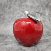 Moderne Skulptur Dekofigur Apfel aus Keramik Rot Höhe 10 cm