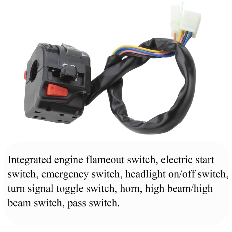 MangWany 7/8 Inch 22 mm Motorcycle ATV Handlebar Switch Headlight