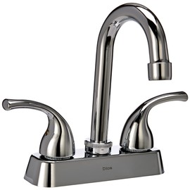 Dica 4053 Mezcladora de 4" Tipo Bar para Lavabo con Manerales de Palanca, Cromado