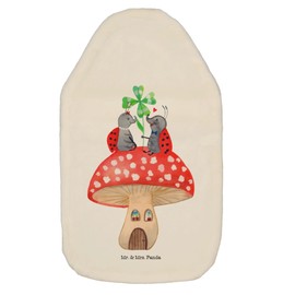 Mr. & Mrs. Panda Hot Water Bottle Ladybird Toadstool, Gift, Grain Cushion, Hot Water Bottle with Cover, Hot Water Bottle Cover, Animal Motifs