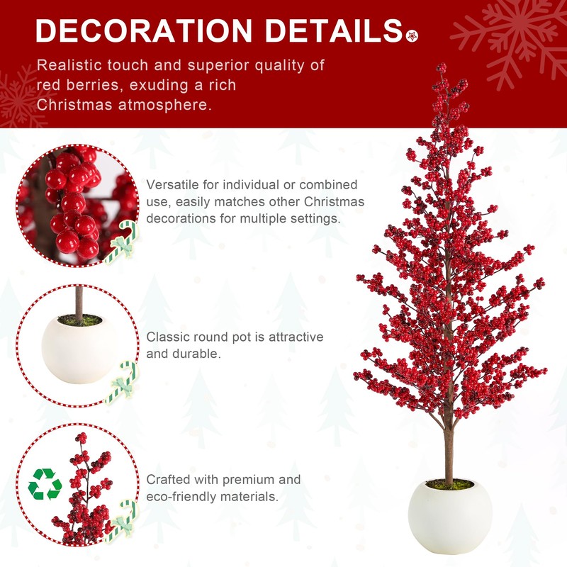 Glitzhome 41" H Artificial Christmas Porch Tree, Mini Table Top