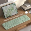 UBOTIE Wireless Green Keyboard, Bluetooth 2.4GHz Dural Mode Connection Scissor